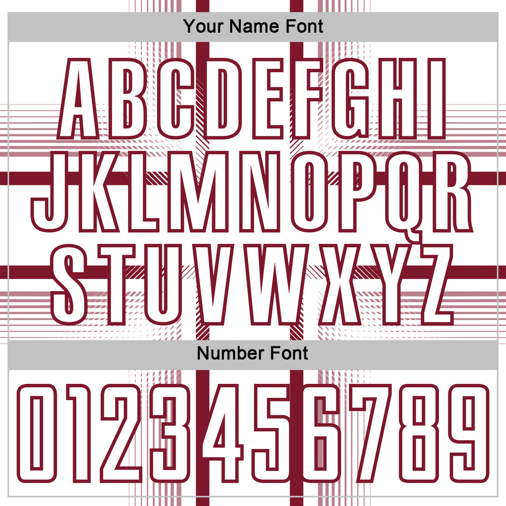 Custom White Crimson Lines Sublimation Soccer Uniform Jersey