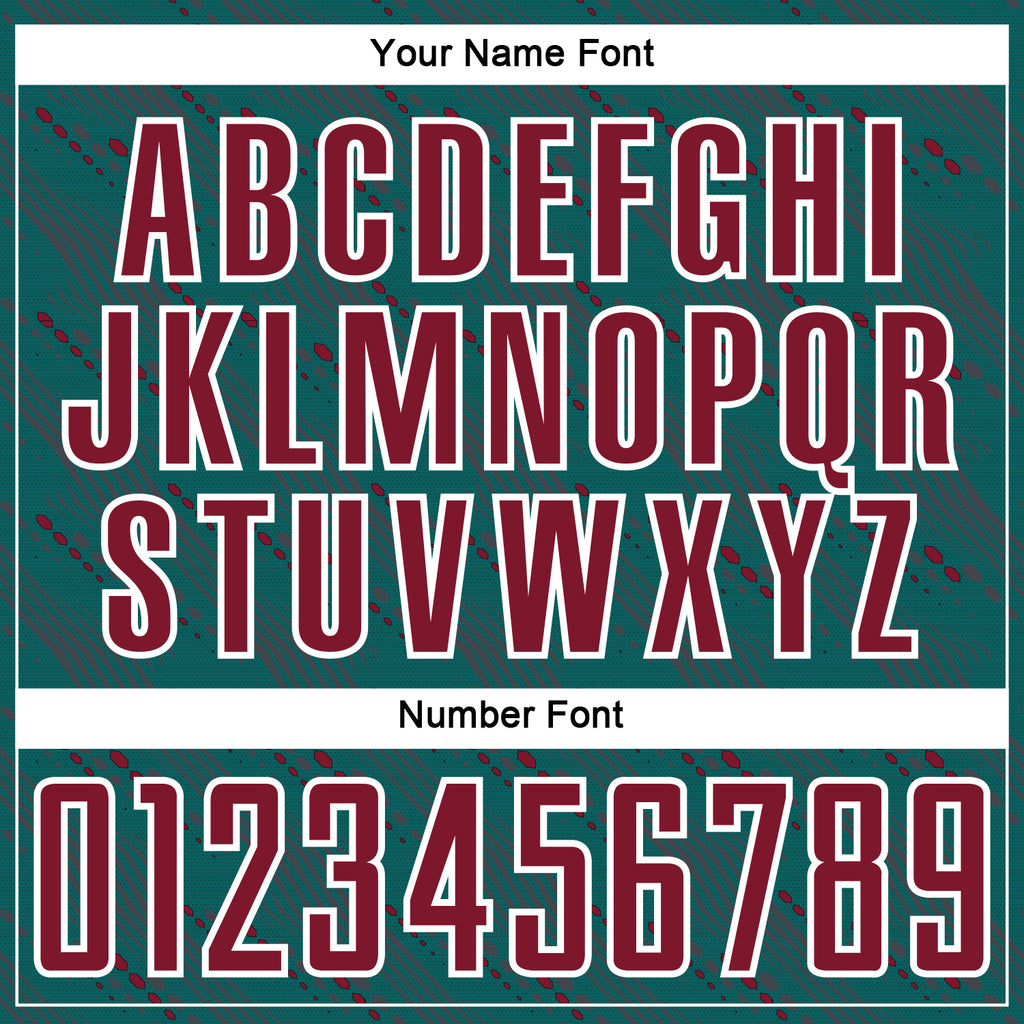 Custom Teal Crimson-White Slant Lines Sports Sublimation Soccer Uniform Jersey