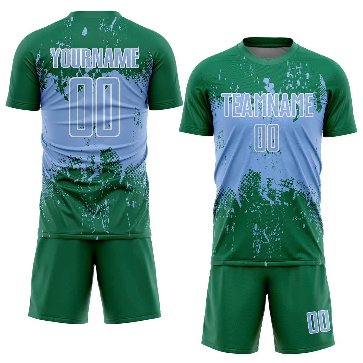 Custom Abstract Splatter Grunge Art Sublimation Soccer Uniform Jersey ...
