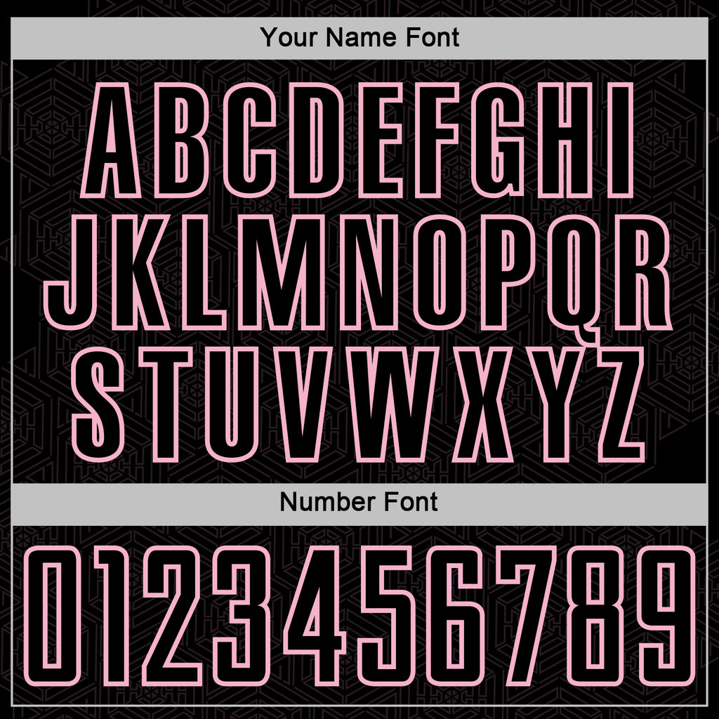Custom Black Light Pink Geometric Shape Sports Sublimation Soccer Uniform Jersey