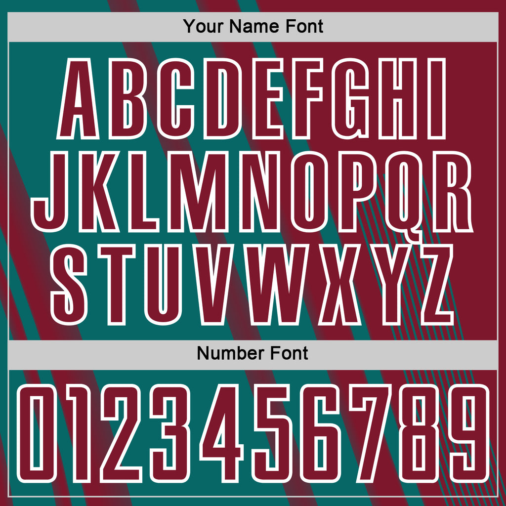 Custom Crimson Teal-White Lines Sports Sublimation Soccer Uniform Jersey