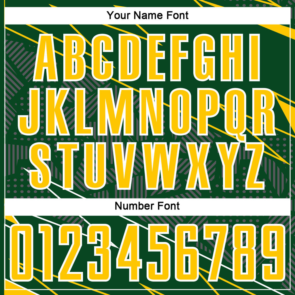 Custom Green Yellow-White Lines Sports Sublimation Soccer Uniform Jersey
