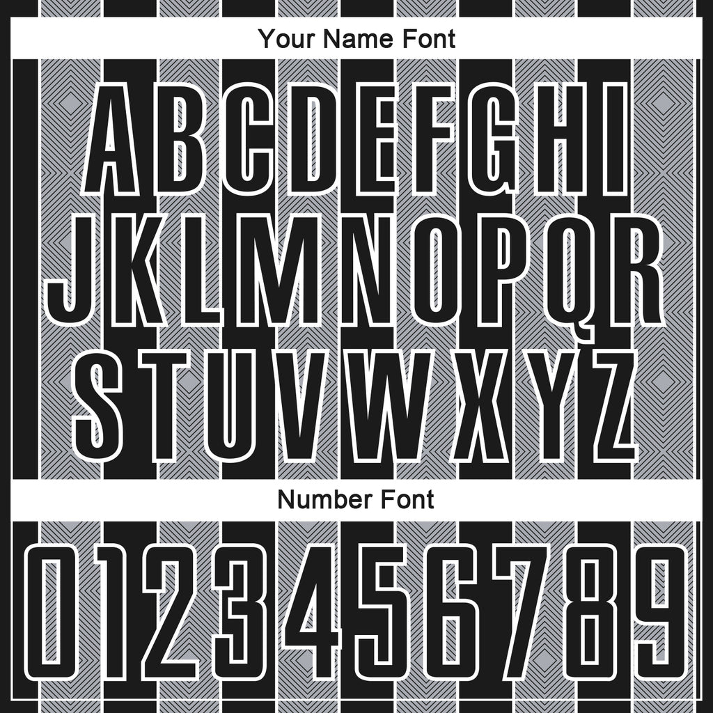Custom Black Gray-White Pinstripe Line Sports Sublimation Soccer Uniform Jersey
