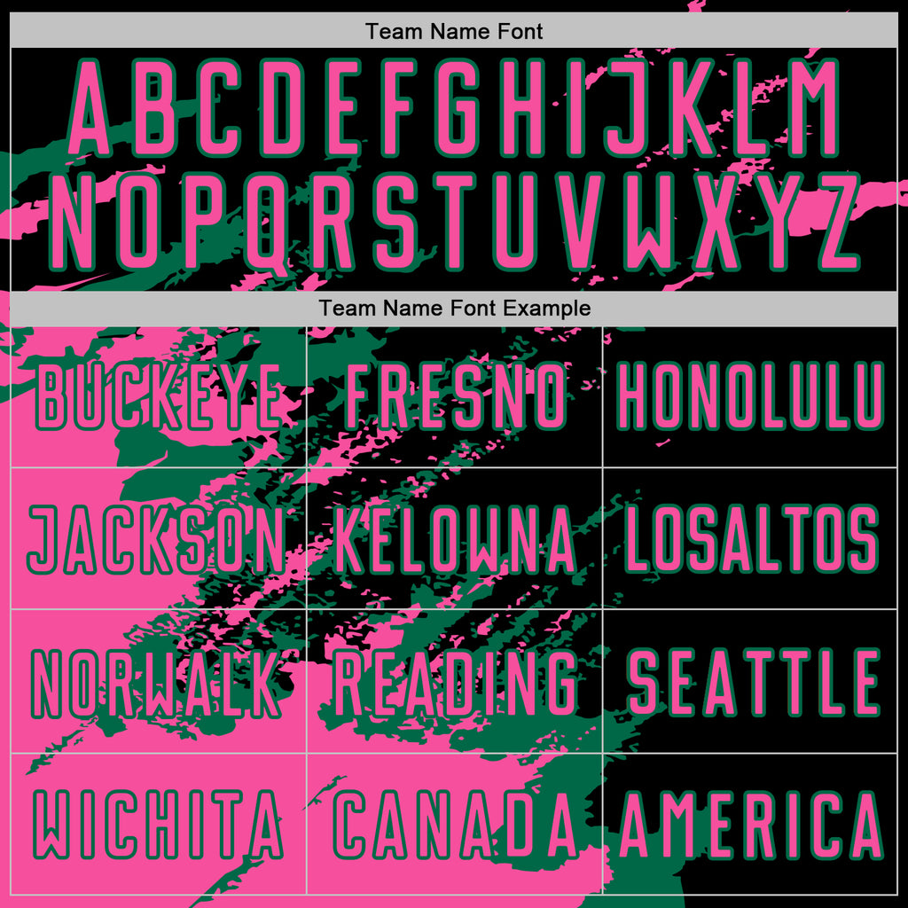 Custom Black Pink-Kelly Green Abstract Fragment Art Splash Sports Sublimation Soccer Uniform Jersey