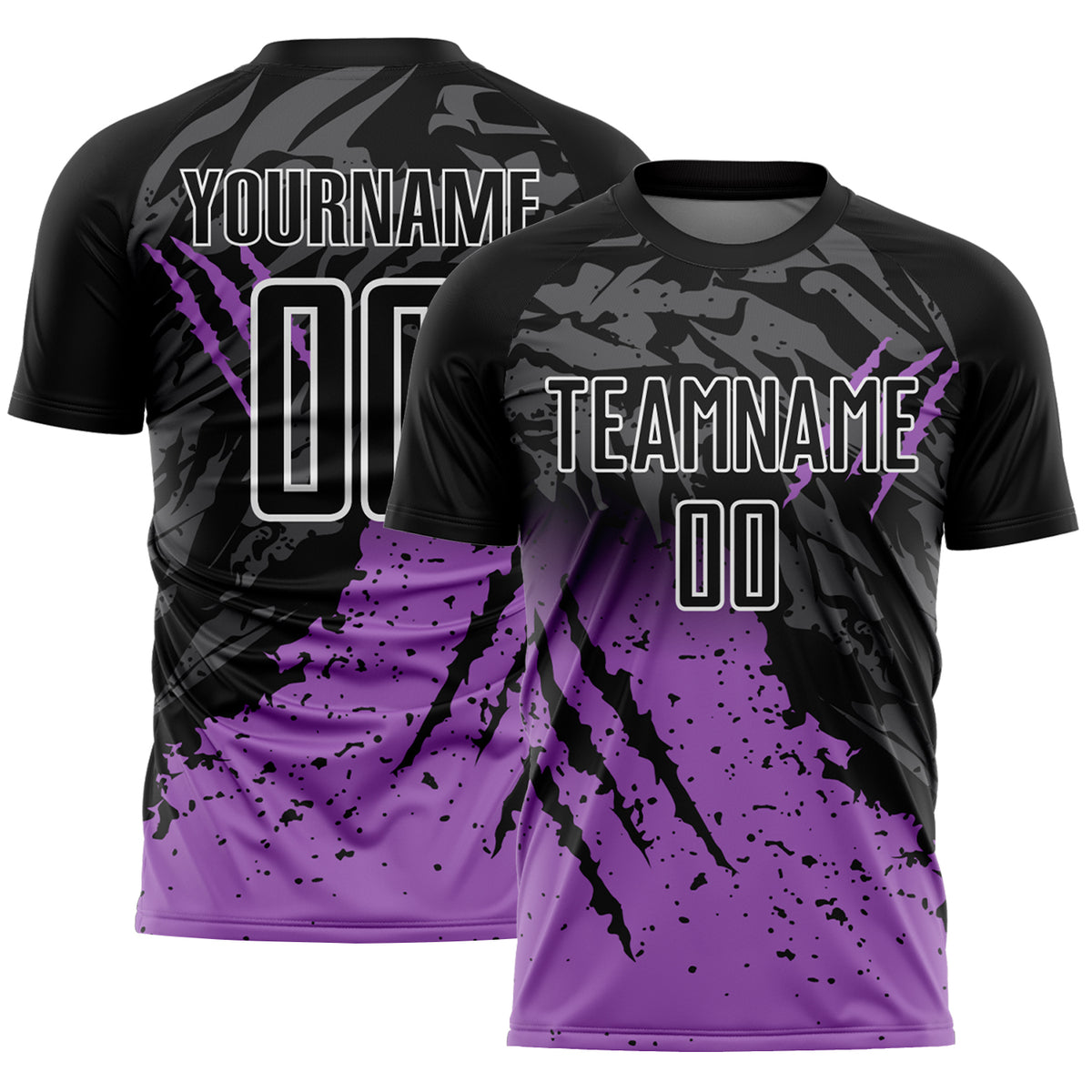 Custom Gradient Claw Mark Splatter Sublimation Soccer Uniform Jersey ...