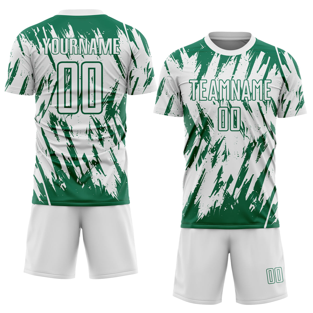 Custom Splatter Torn Sharp Brush Stroke Sublimation Soccer Uniform ...