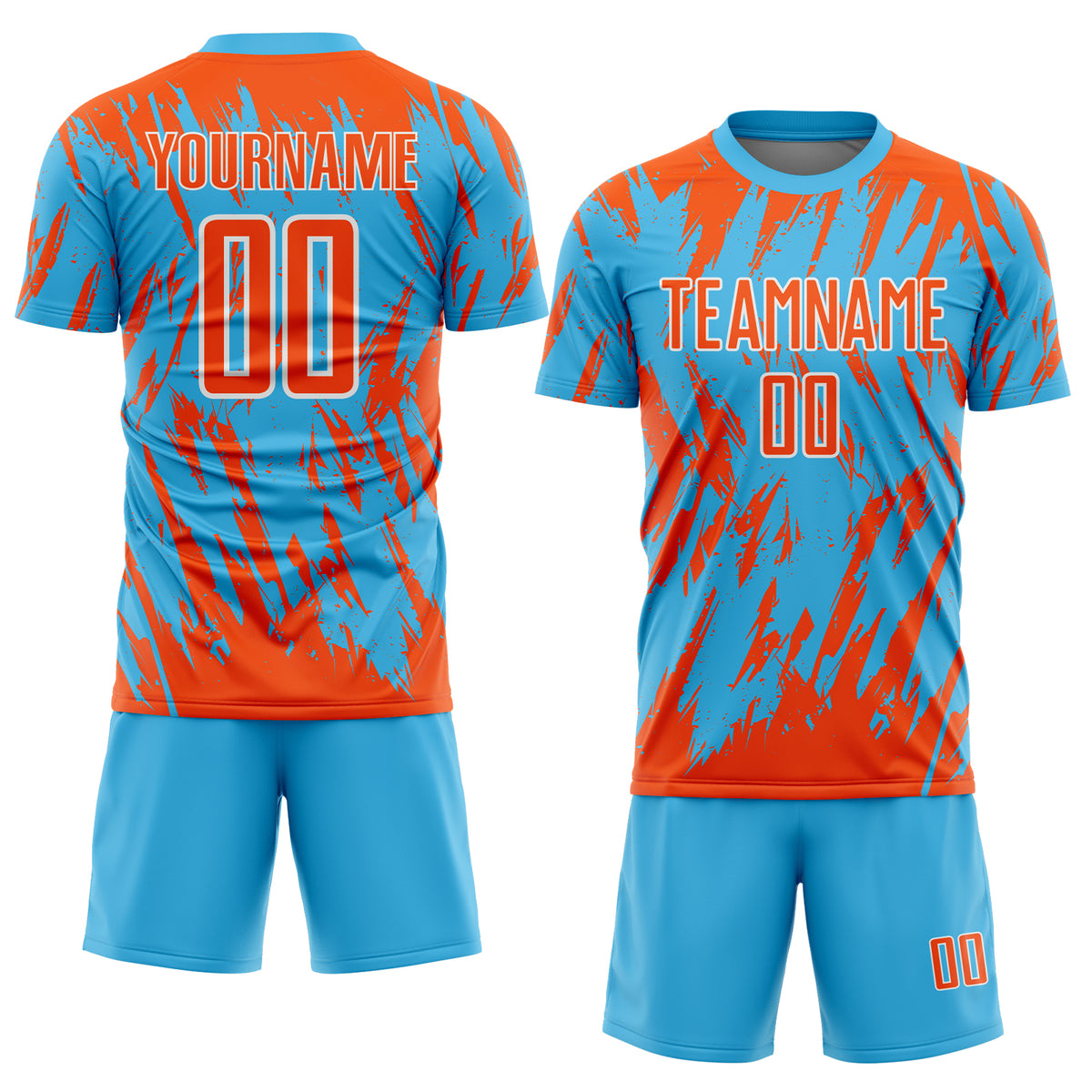 Sharp Pattern Uniform Custom Splatter Torn Sharp Brush Stroke Sublimation Soccer Uniform ...