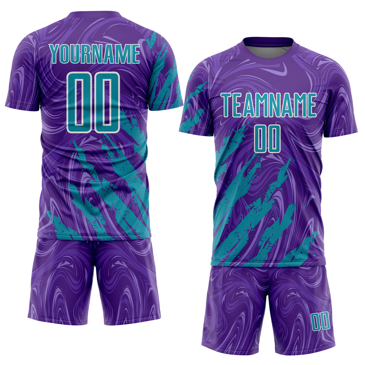 Custom Brush Stroke Splatter Liquid Swirl Sublimation Soccer Uniform ...