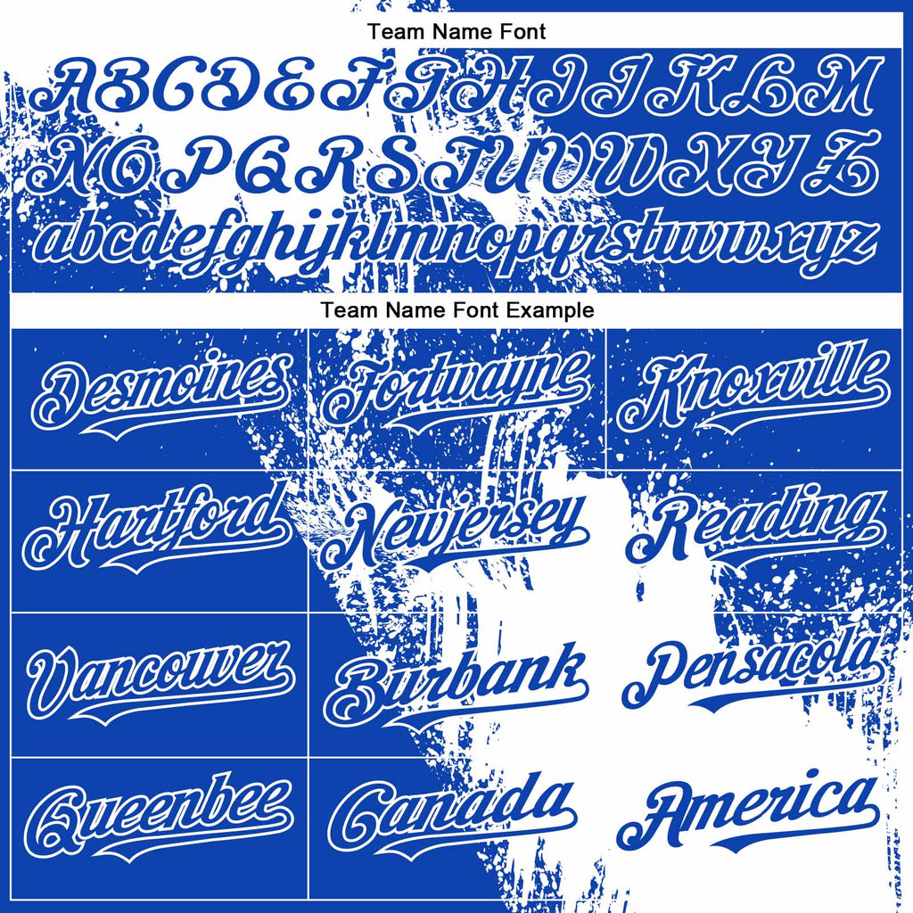 Custom White Thunder Blue 3D Pattern Abstract Brush Stroke Two-Button Unisex Softball Jersey