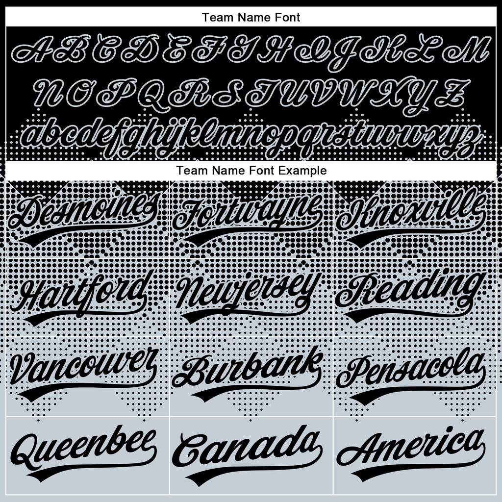 Custom Black Silver 3D Gradient Square Shape Two-Button Unisex Softball Jersey