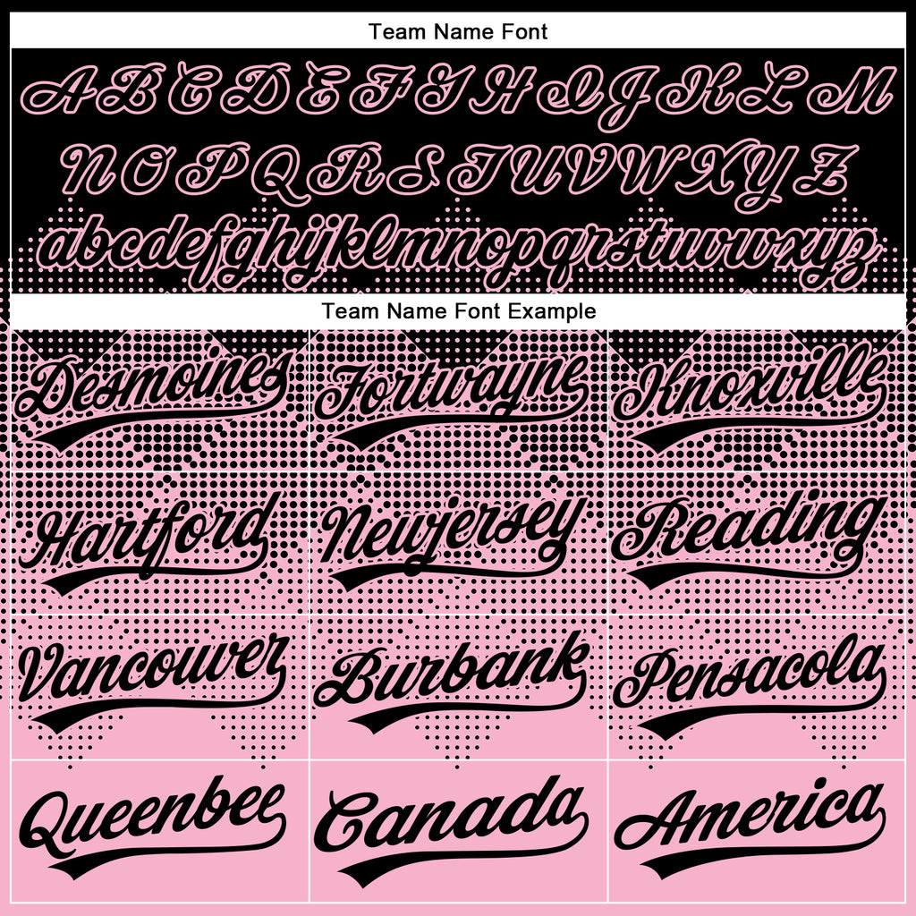Custom Black Light Pink 3D Gradient Square Shape Two-Button Unisex Softball Jersey