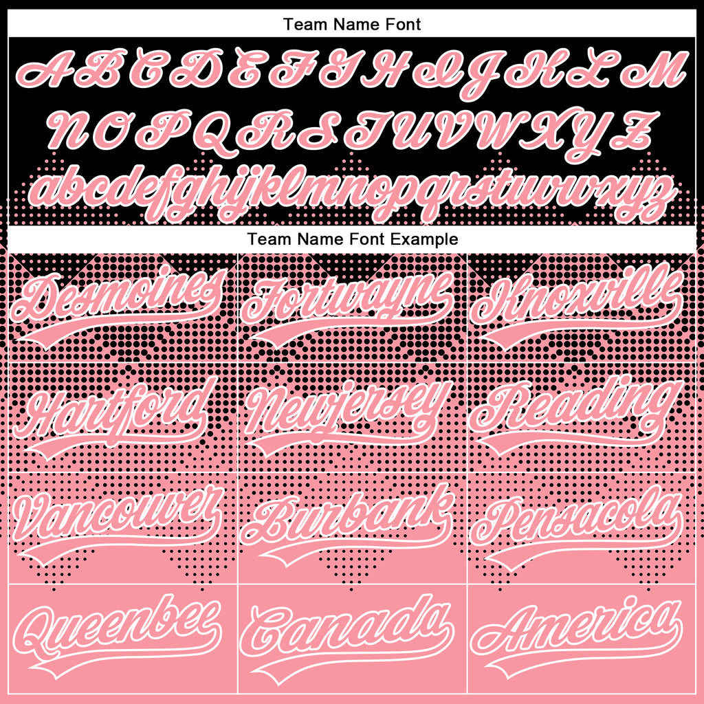 Custom Black Medium Pink-White 3D Gradient Square Shape Two-Button Unisex Softball Jersey