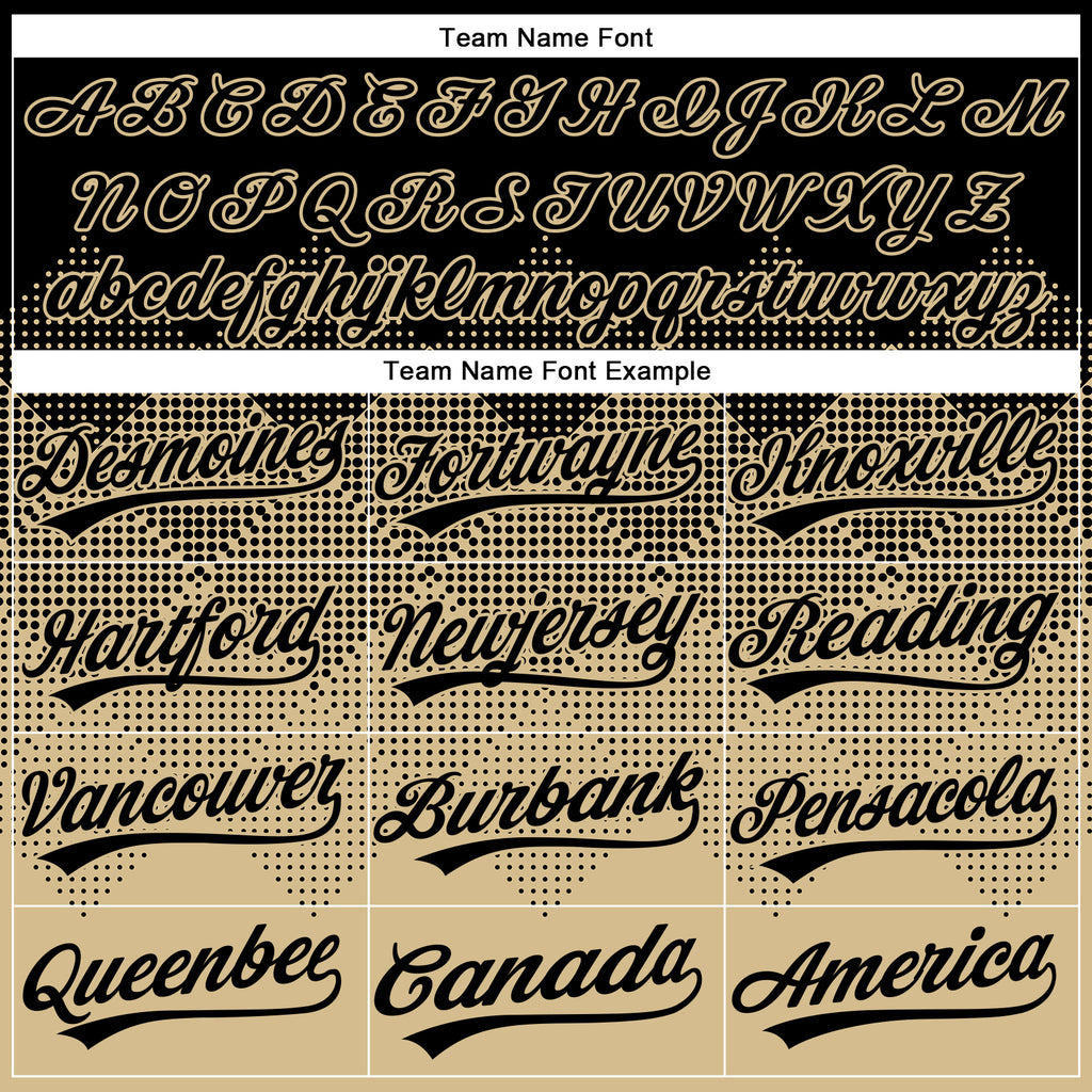 Custom Black Vegas Gold 3D Gradient Square Shape Two-Button Unisex Softball Jersey