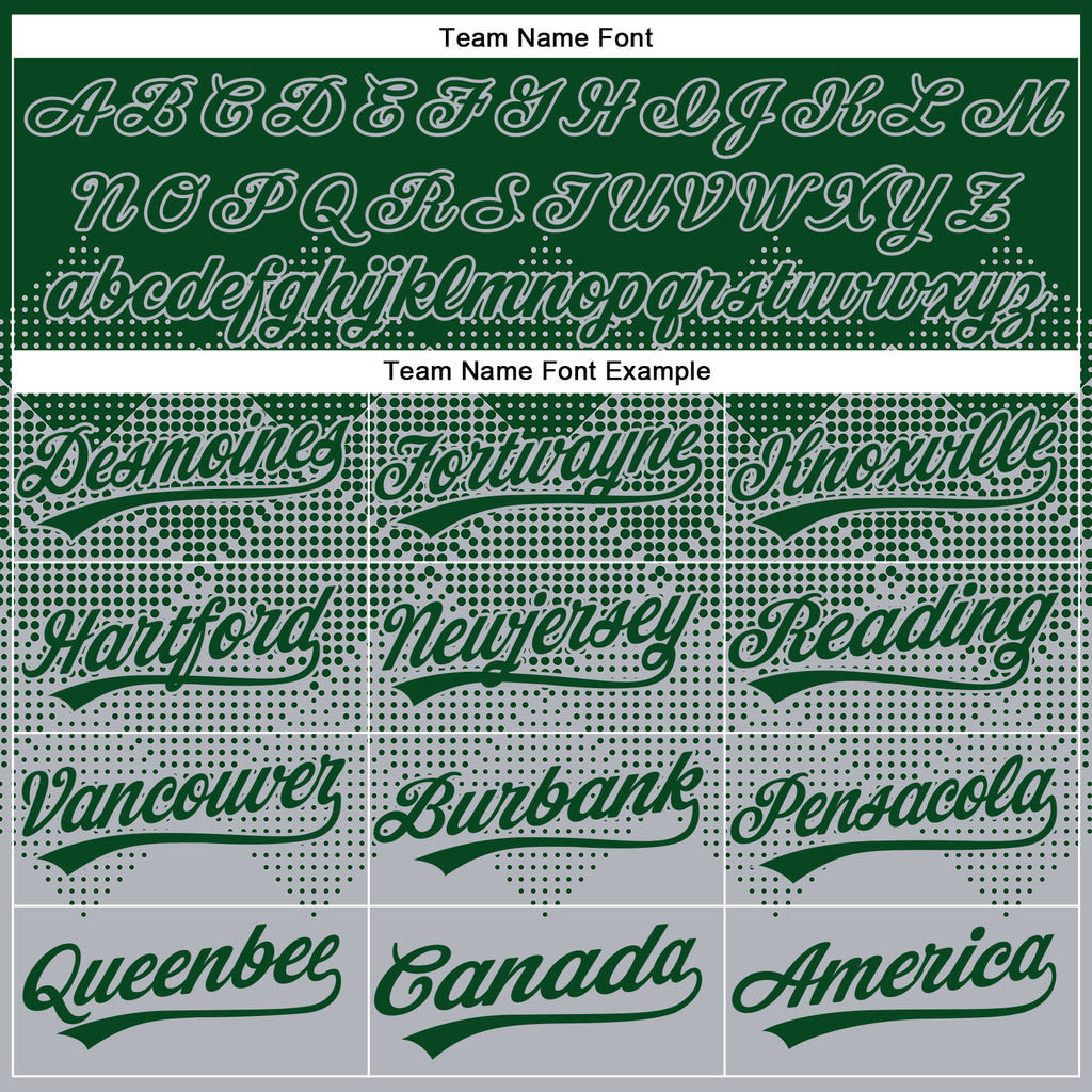 Custom Green Gray 3D Gradient Square Shape Two-Button Unisex Softball Jersey