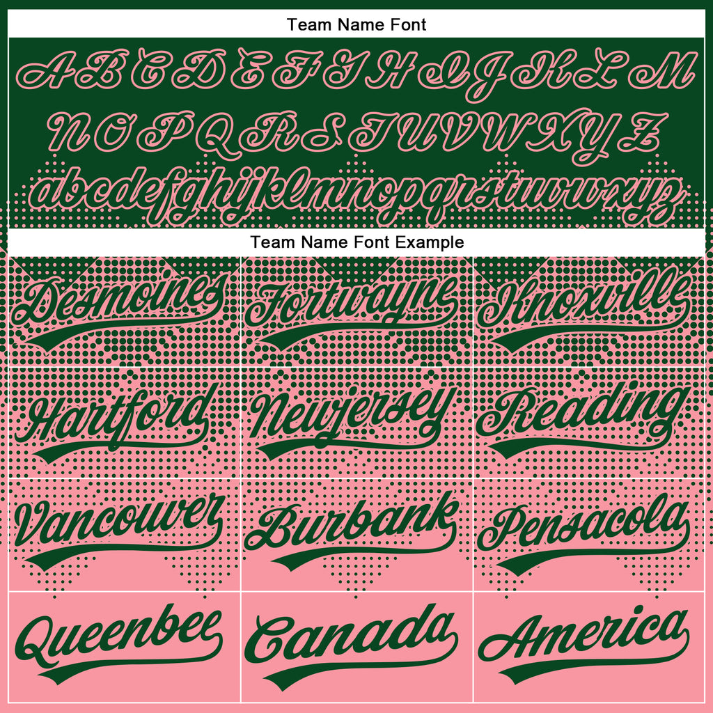 Custom Green Medium Pink 3D Gradient Square Shape Two-Button Unisex Softball Jersey