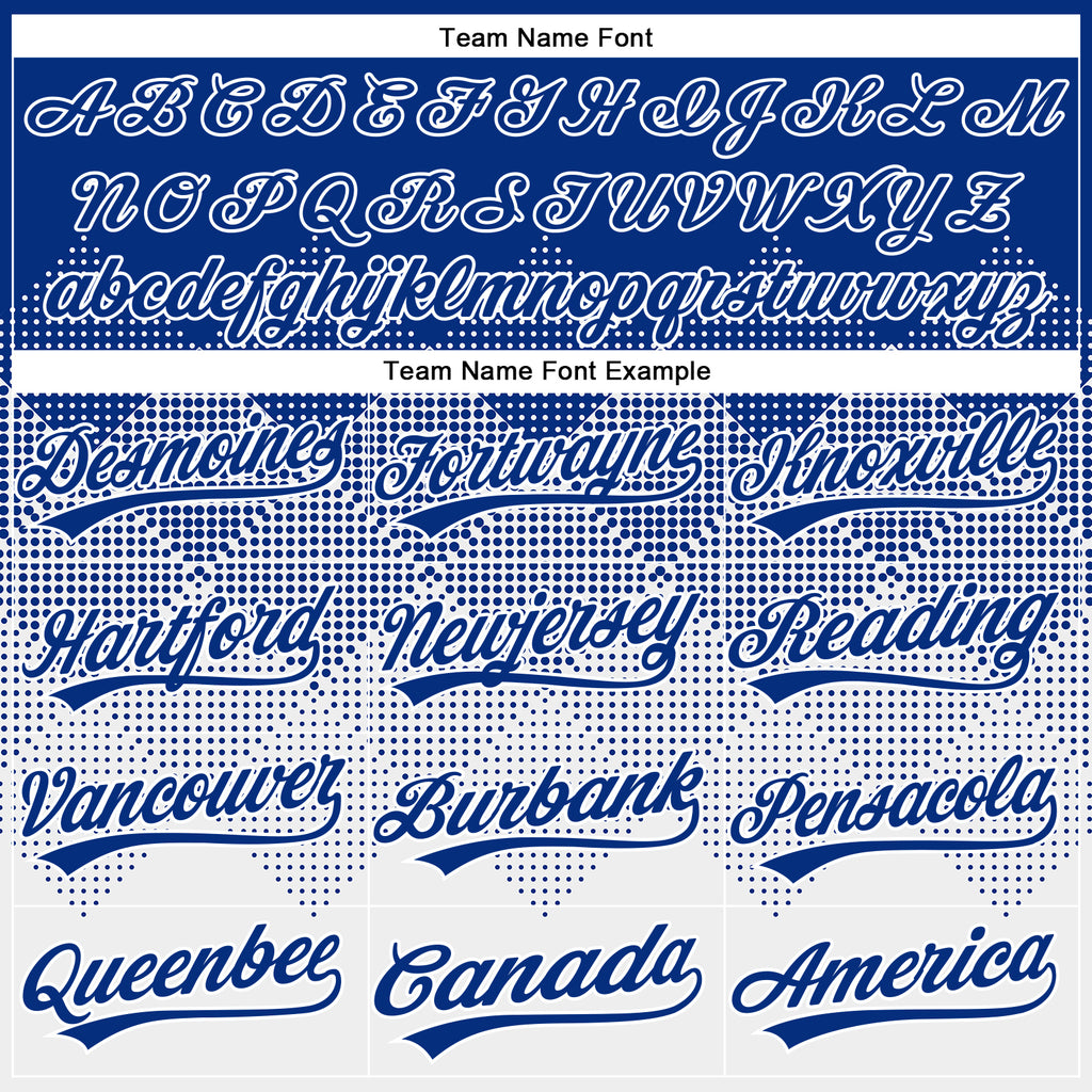 Custom Royal White 3D Gradient Square Shape Two-Button Unisex Softball Jersey