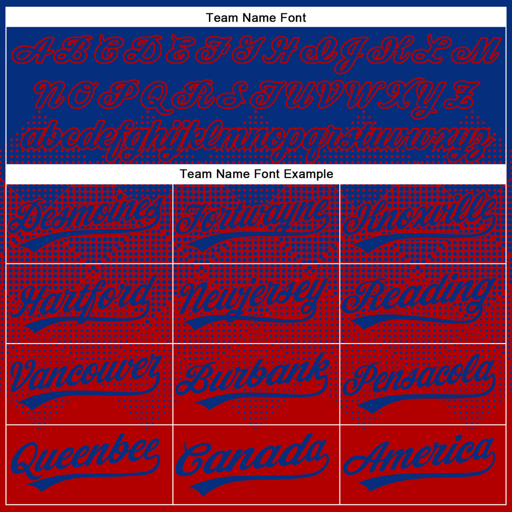 Custom Royal Red 3D Gradient Square Shape Two-Button Unisex Softball Jersey