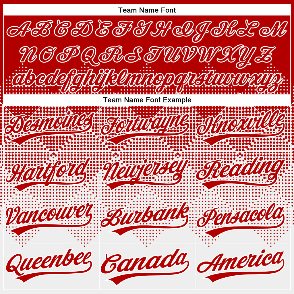 Custom Red White 3D Gradient Square Shape Two-Button Unisex Softball Jersey