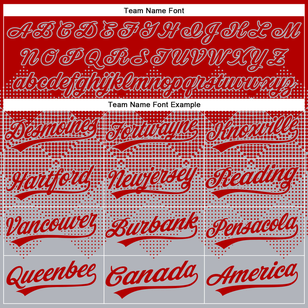 Custom Red Gray 3D Gradient Square Shape Two-Button Unisex Softball Jersey