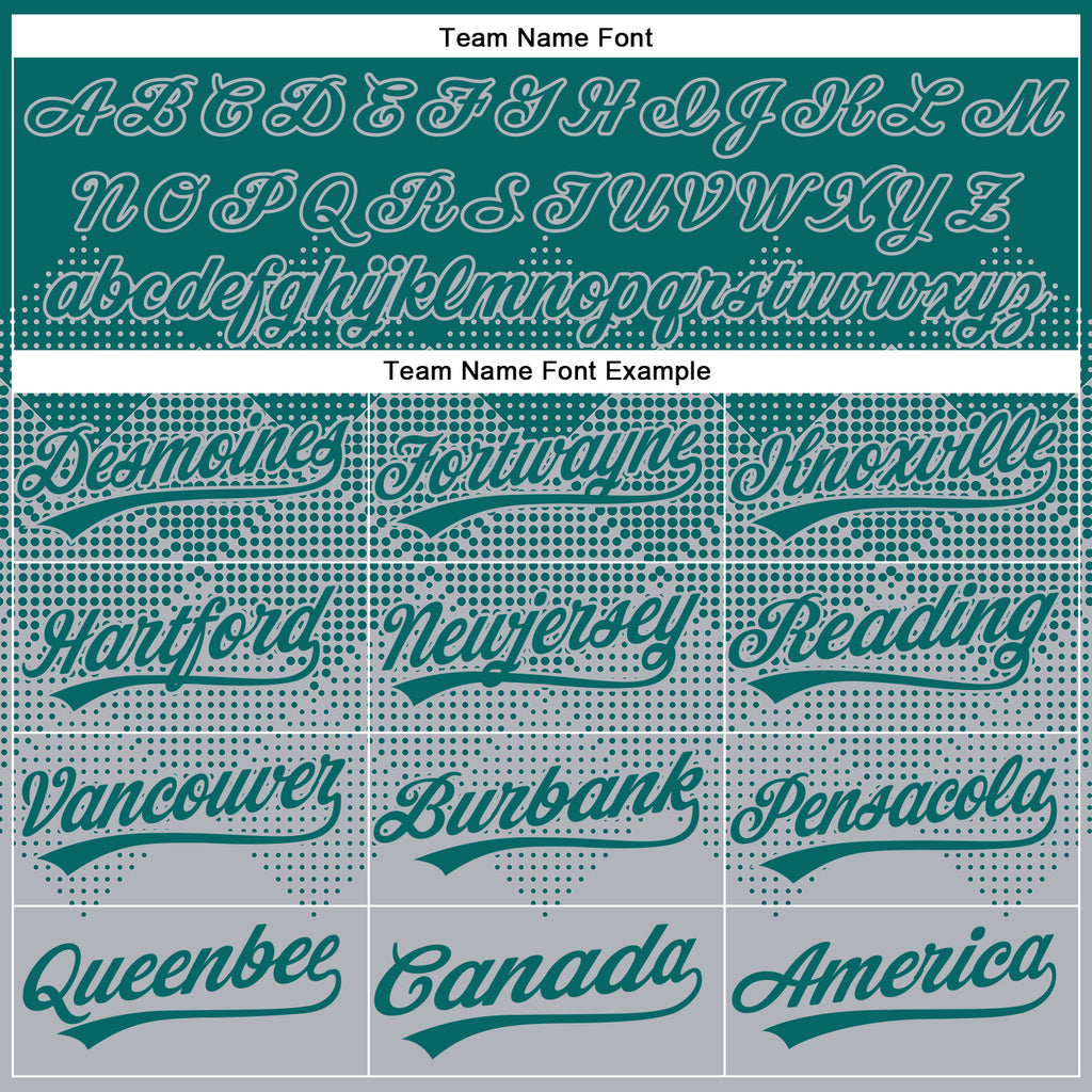 Custom Teal Gray 3D Gradient Square Shape Two-Button Unisex Softball Jersey