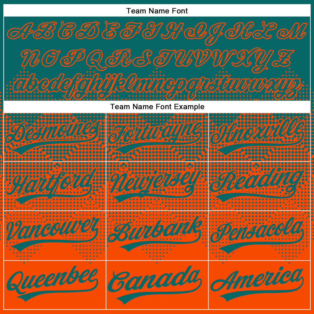 Custom Teal Orange 3D Gradient Square Shape Two-Button Unisex Softball Jersey