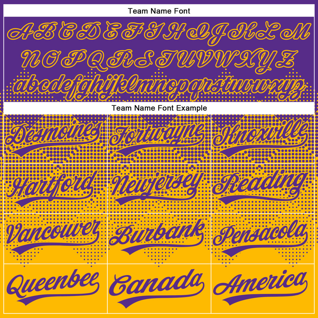 Custom Purple Gold 3D Gradient Square Shape Two-Button Unisex Softball Jersey