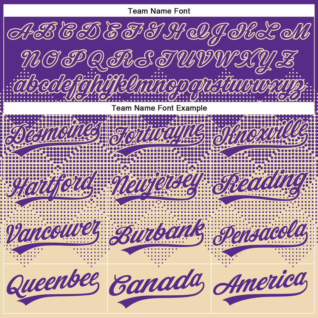 Custom Purple Cream 3D Gradient Square Shape Two-Button Unisex Softball Jersey