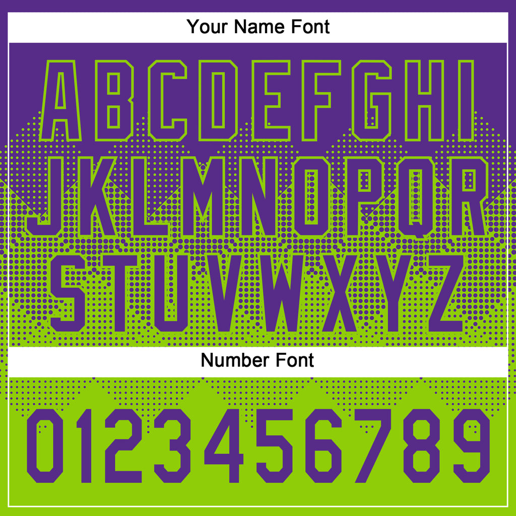 Custom Purple Neon Green 3D Gradient Square Shape Two-Button Unisex Softball Jersey