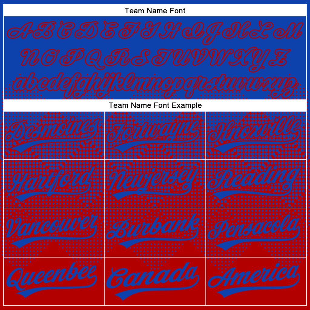 Custom Thunder Blue Red 3D Gradient Square Shape Two-Button Unisex Softball Jersey