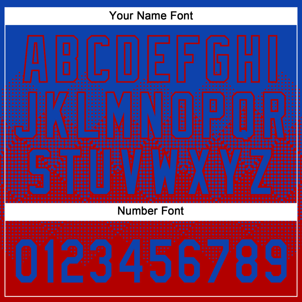 Custom Thunder Blue Red 3D Gradient Square Shape Two-Button Unisex Softball Jersey