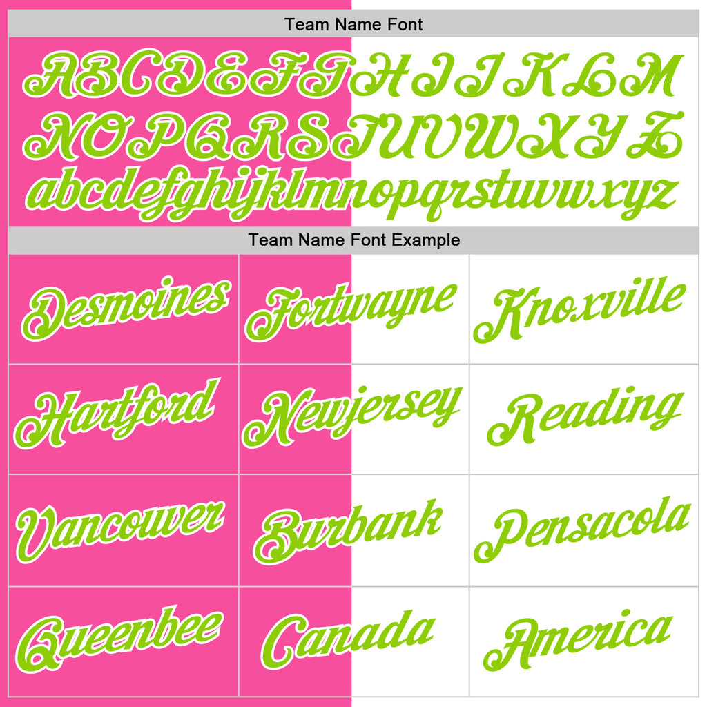 Custom White Neon Green-Pink Split Fashion Performance T-Shirt