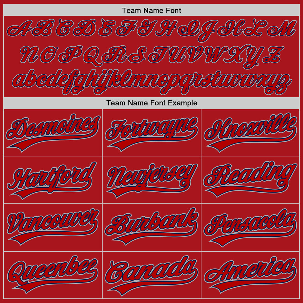 Custom White Red Navy-Gray Split Ripped Pattern Baseball Pullover Sweatshirt Hoodie