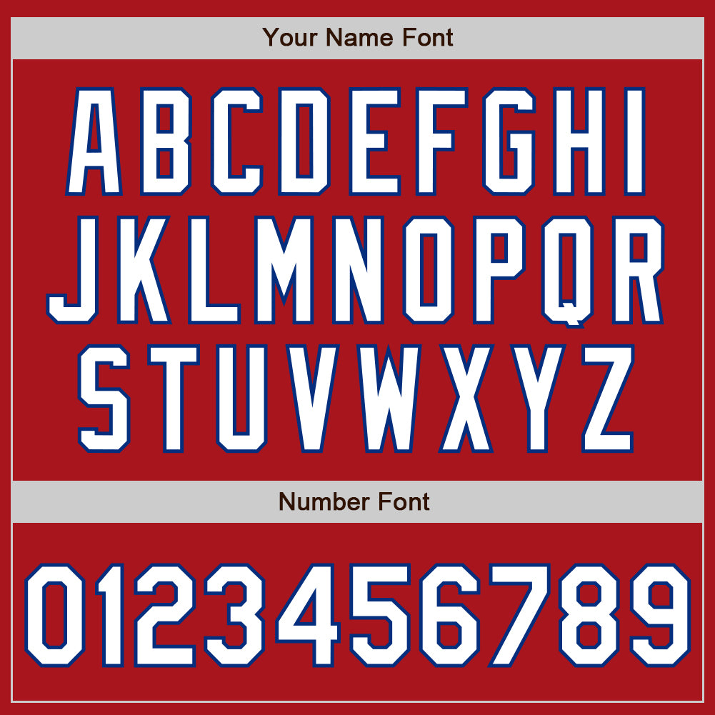 Custom Red White-Royal Pinstripe Split Ripped Pattern Baseball Pullover Sweatshirt Hoodie