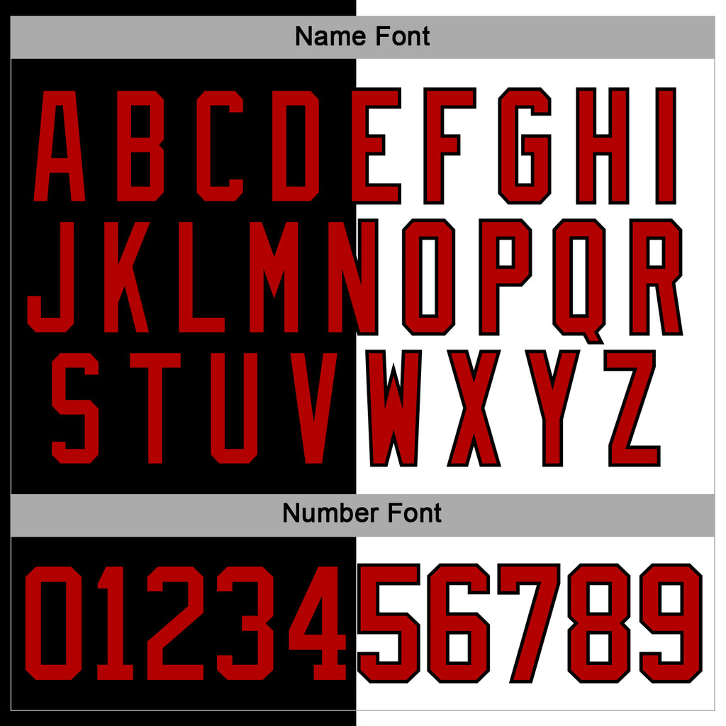 Custom Black Red-White Split Fashion Hockey Lace Neck Jersey