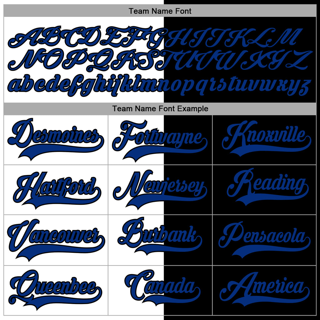 Custom Black Royal-White Split Fashion Hockey Lace Neck Jersey