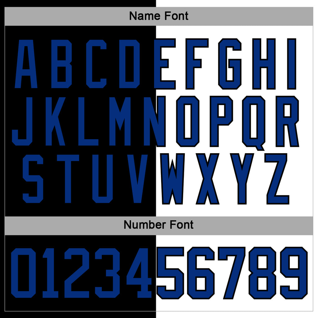 Custom Black Royal-White Split Fashion Hockey Lace Neck Jersey