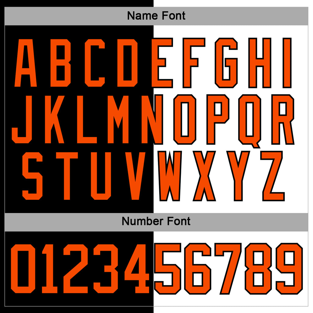 Custom Black Orange-White Split Fashion Hockey Lace Neck Jersey