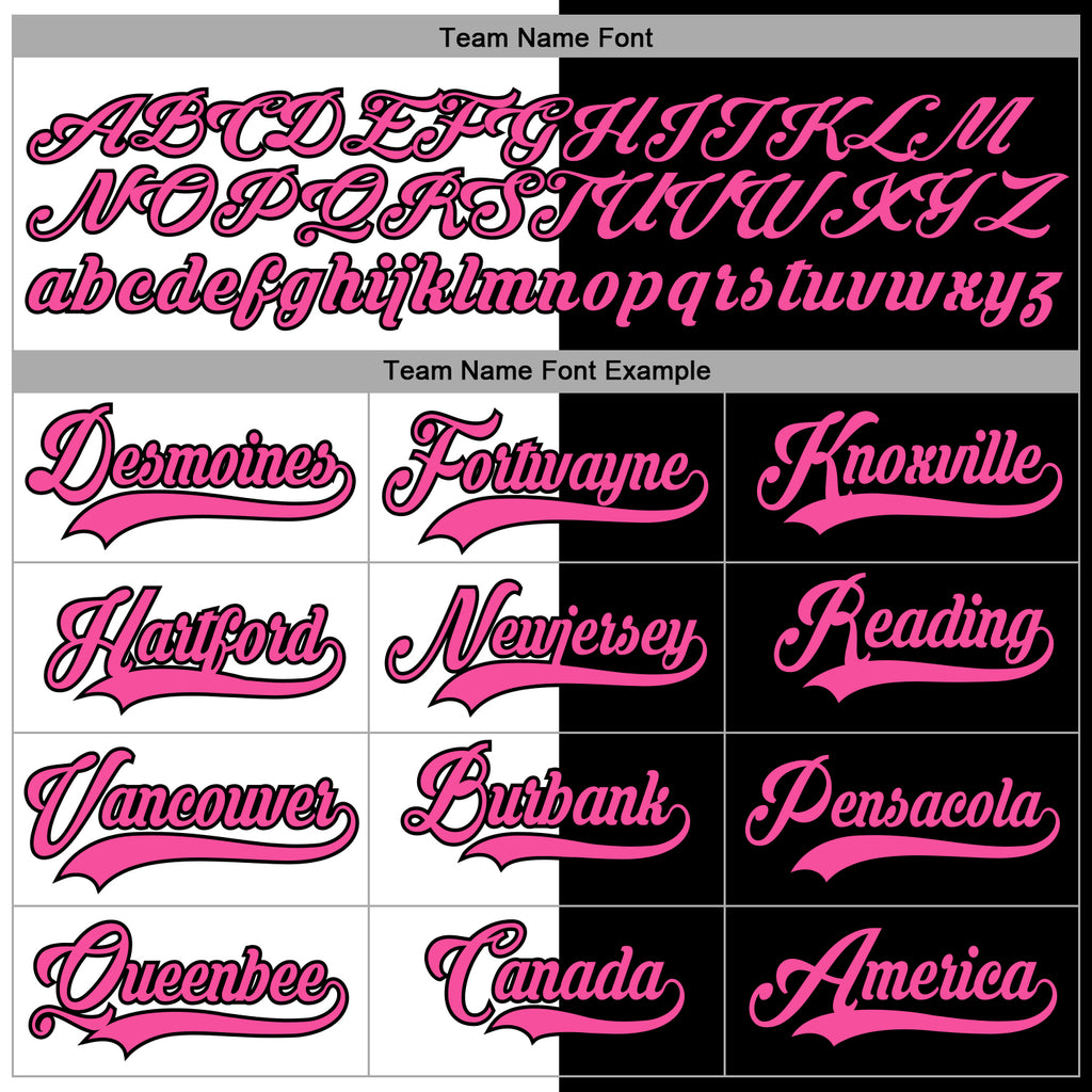 Custom Black Pink-White Split Fashion Hockey Lace Neck Jersey