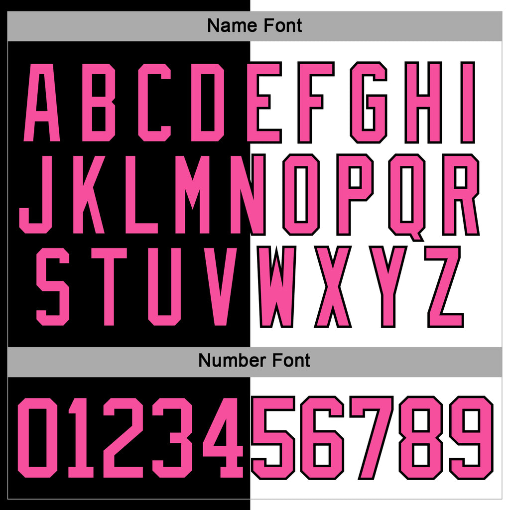 Custom Black Pink-White Split Fashion Hockey Lace Neck Jersey