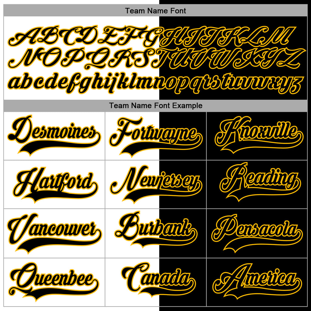 Custom Black Gold-White Split Fashion Hockey Lace Neck Jersey