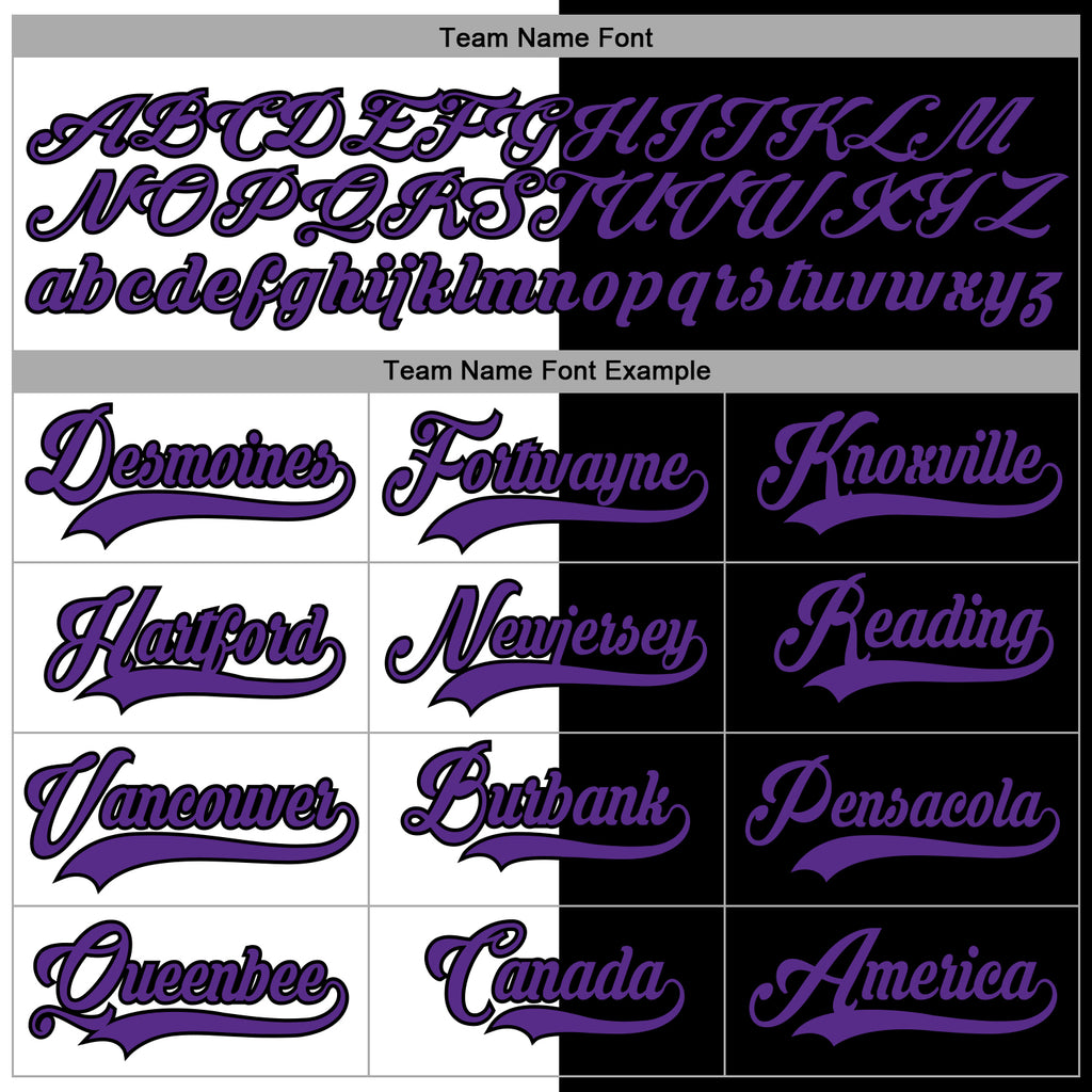 Custom Black Purple-White Split Fashion Hockey Lace Neck Jersey