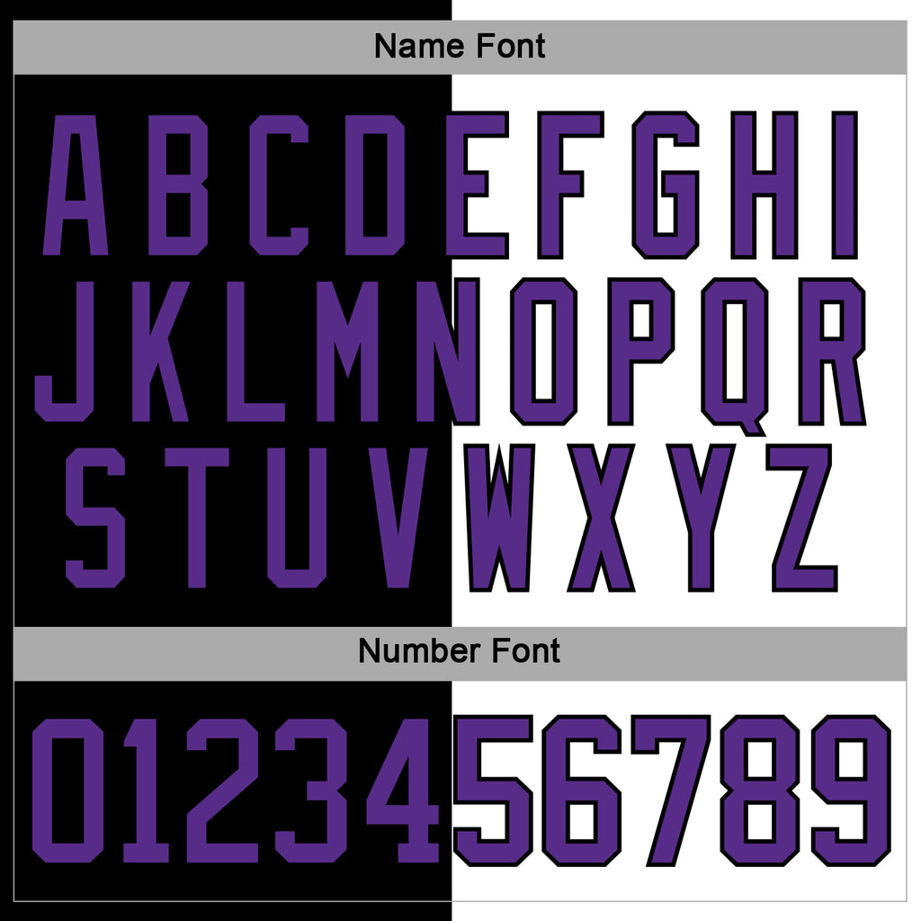 Custom Black Purple-White Split Fashion Hockey Lace Neck Jersey