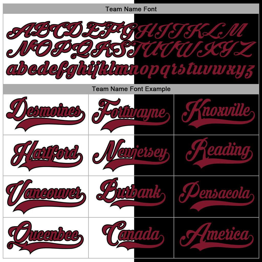 Custom Black Crimson-White Split Fashion Hockey Lace Neck Jersey