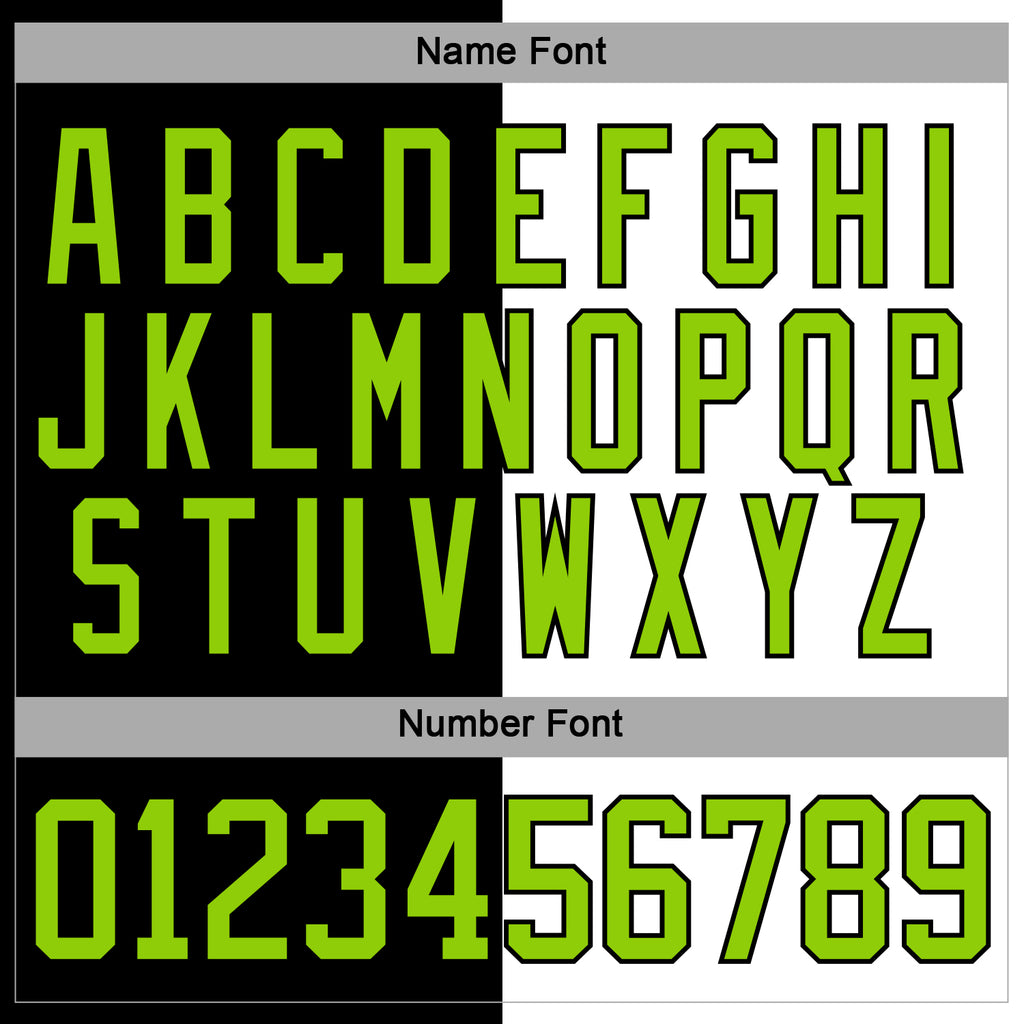 Custom Black Neon Green-White Split Fashion Hockey Lace Neck Jersey