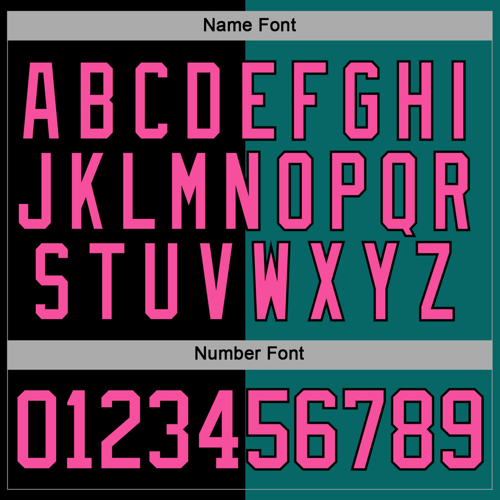 Custom Black Pink-Teal Split Fashion Hockey Lace Neck Jersey