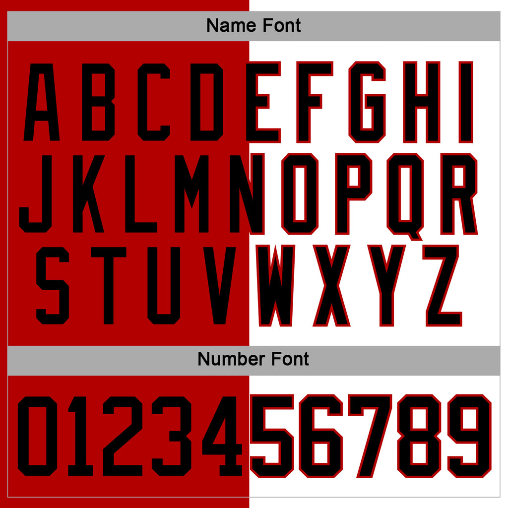 Custom Red Black-White Split Fashion Hockey Lace Neck Jersey