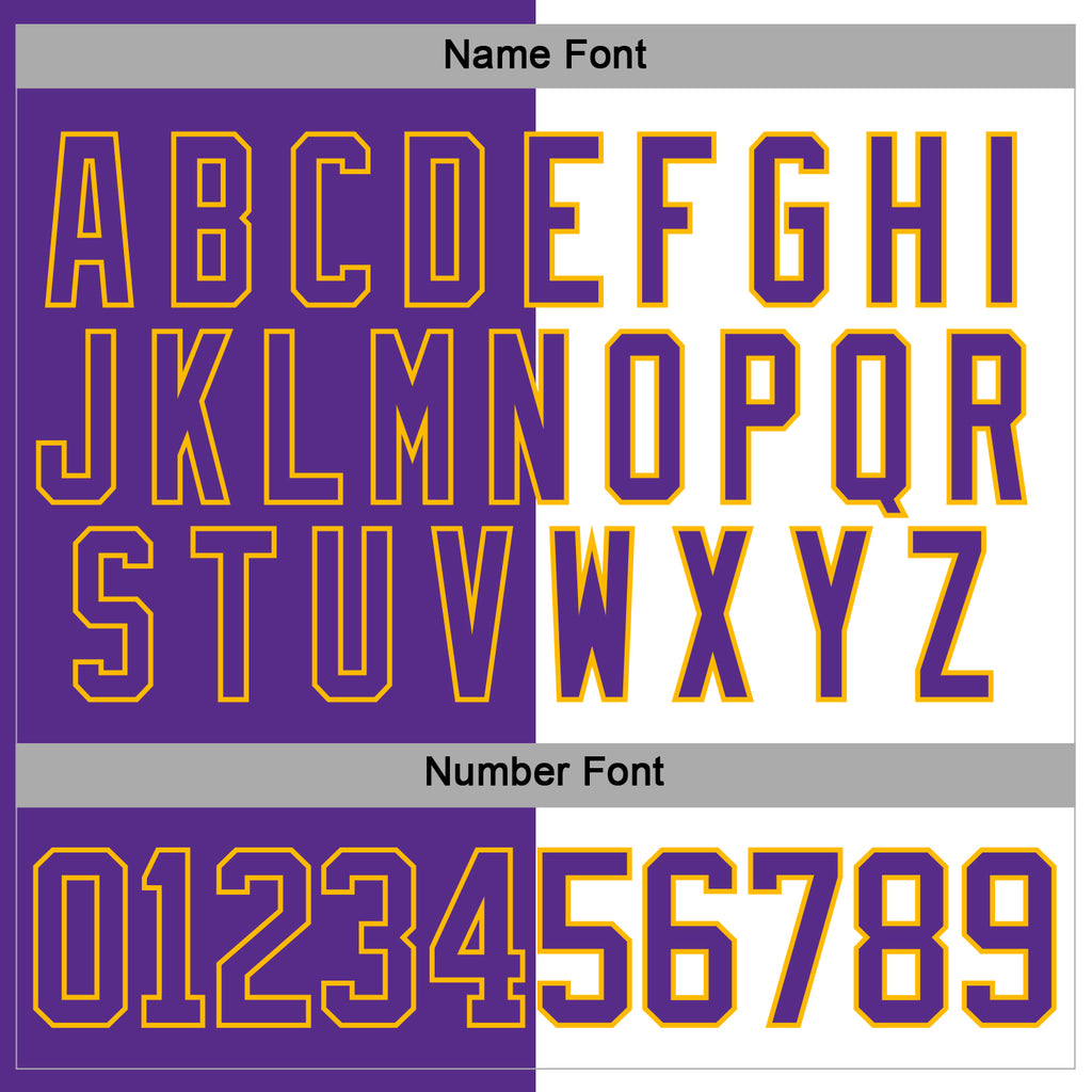 Custom Purple Gold-White Split Fashion Hockey Lace Neck Jersey