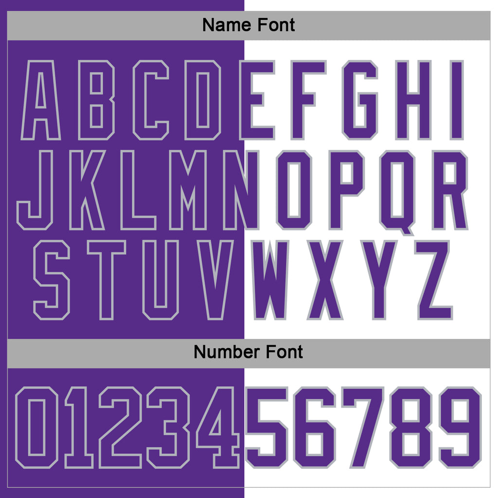 Custom Purple Gray-White Split Fashion Hockey Lace Neck Jersey