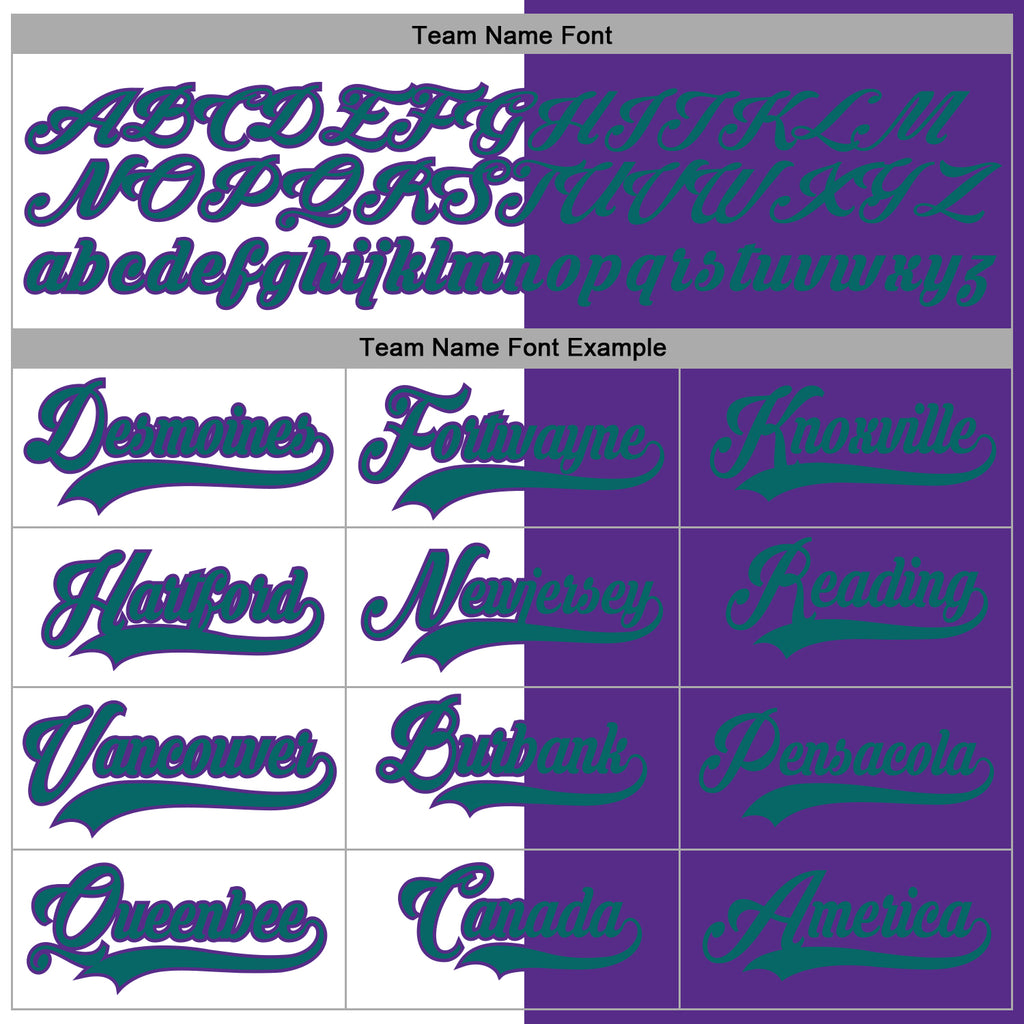 Custom Purple Teal-White Split Fashion Hockey Lace Neck Jersey
