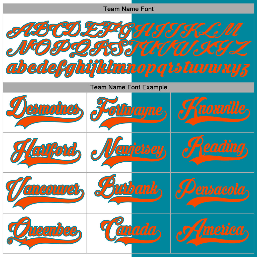 Custom Teal Orange-White Split Fashion Hockey Lace Neck Jersey